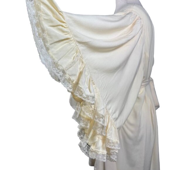 ModCloth Buttercup Belle Lace Sleeve Fairy Whimsy Romantic Cream Boho Dress 4X - Picture 4 of 16